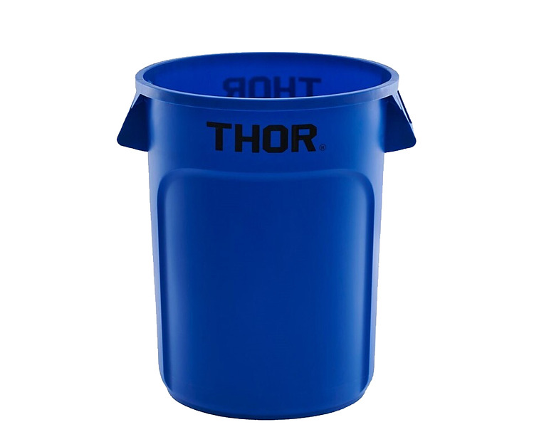 Bin Thor Round Blue 166Ltr