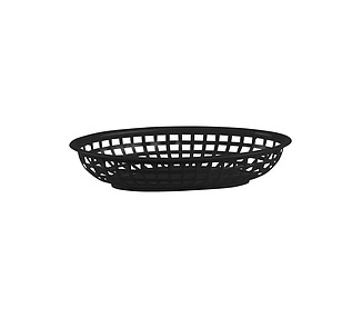 Black Oval Plastic Basket 240 x 150 x 50mm 36/Ctn