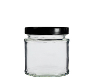 Jar Glass Lid Black 58mm 48/Ctn