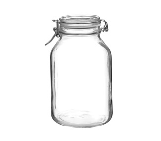 Jar Fido Terrine Clear Lid 2Ltr 6/Ctn