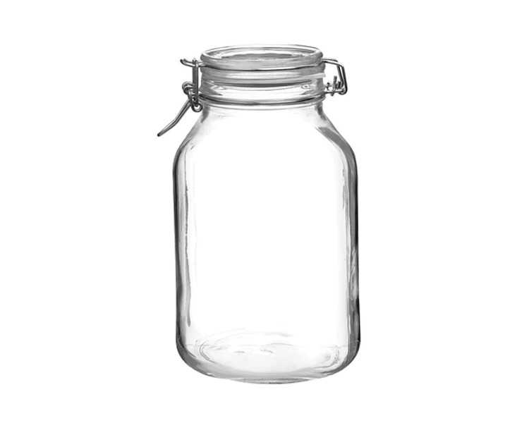 Jar Fido Terrine Clear Lid 2Ltr 6/Ctn