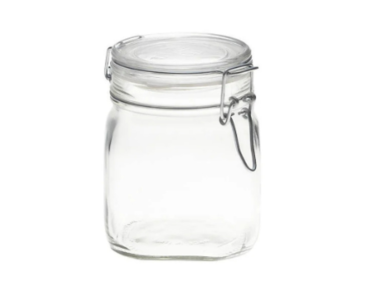 Jar Fido Clear Lid .75Ltr 12/Ctn