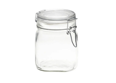 Jar Fido Clear Lid .75Ltr 12/Ctn