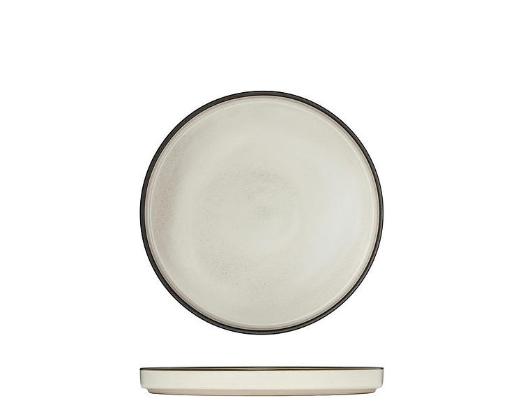 Luzerne Mod Round Stackable Plate Dusted White 200mm 6/Pkt