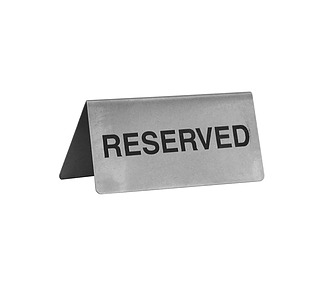 Stainless Steel Reserve Sign 12/Pkt
