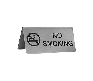 Stainless Steel No Smoking Sign 12/Pkt