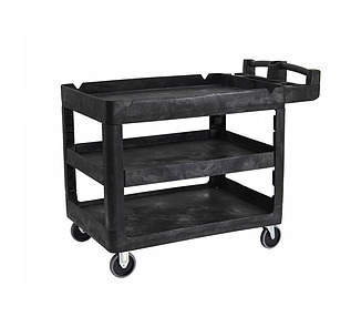 Trolley Bitbar Utility 3 Tier Black 1150 x 641 x 987mm