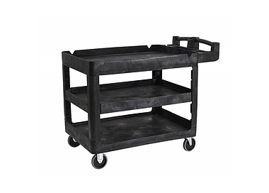 Trolley Bitbar Utility 3 Tier Black 1150 x 641 x 987mm