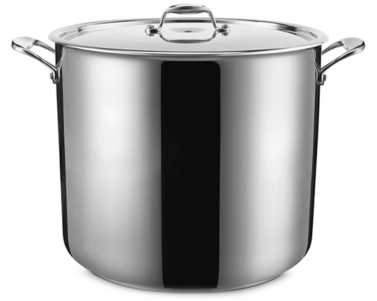 Stainless Steel Pujadas Stockpot With Cover 350 x 350mm 33.6L