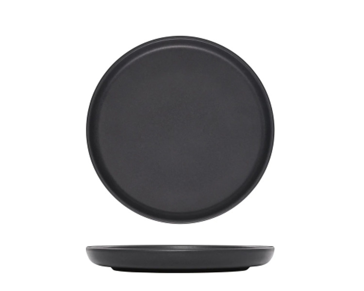 Eclipse Uno Black Round Plate 220mm 6/Ctn