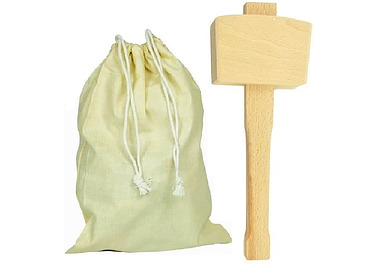 Lewis Bag & Wooden Ice Mallet Kit