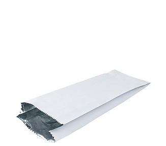 Paper Kebab Bag Foil Lined White 270 x 100 x 40mm 250/Pkt