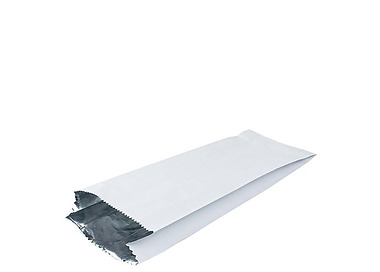 Paper Kebab Bag Foil Lined White 270 x 100 x 40mm 250/Pkt