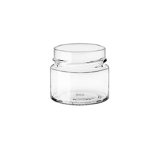 Glass Jar Flint Ergo 70mm Twist Finish 106ml 12/Ctn