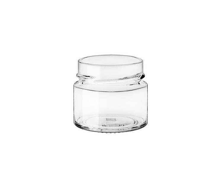 Glass Jar Flint Ergo 70mm Twist Finish 106ml 12/Ctn