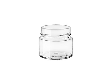 Glass Jar Flint Ergo 70mm Twist Finish 106ml 12/Ctn