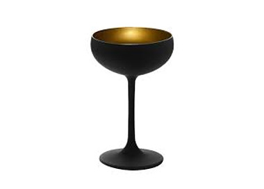 Stolzle Olympic Champagne Saucer Black/Gold 230ml 24/Ctn