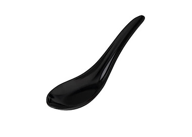 Melamine Chinese Spoon Black 150mm 48/384