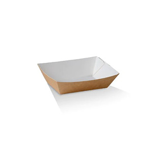 Tray Extra Small #1 Kraft/White 1000/Ctn