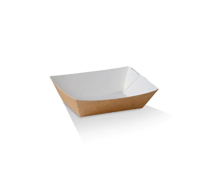 Tray Extra Small #1 Kraft/White 1000/Ctn