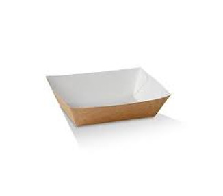 Tray Small #2 Kraft/White 900/Ctn