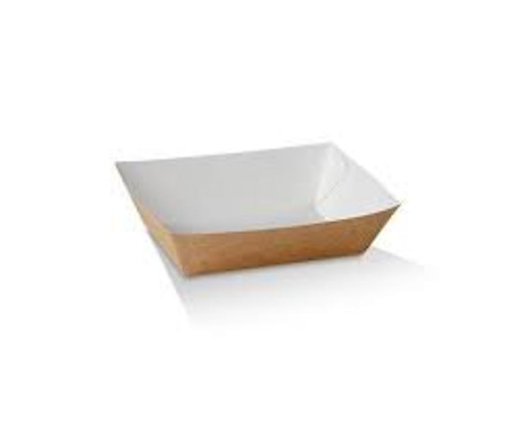 Tray Small #2 Kraft/White 900/Ctn