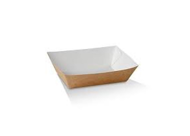 Tray Small #2 Kraft/White 900/Ctn