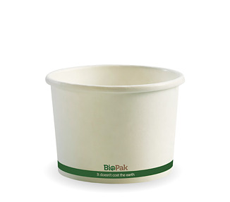 Biobowl Paper White 16oz 550ml 500/Ctn