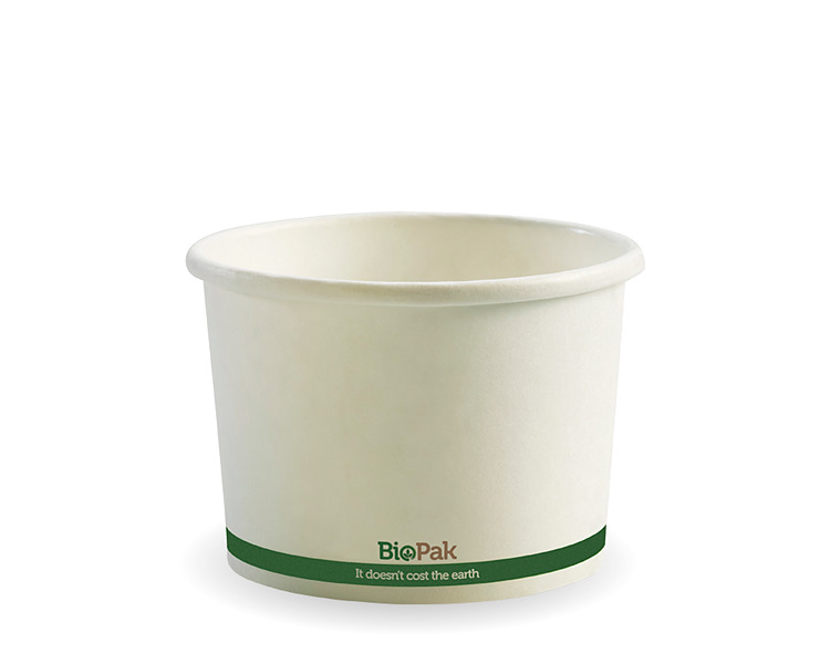 Biobowl Paper White 16oz 550ml 500/Ctn