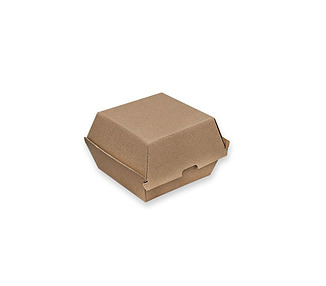 Burger Box Kraft Regular 105 x 105 x 85mm 250/Ctn