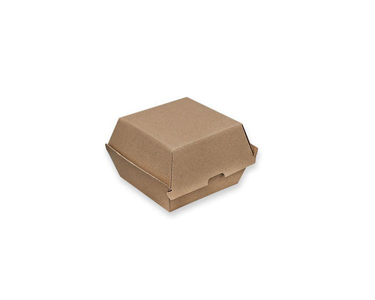 Burger Box Kraft Regular 105 x 105 x 85mm 250/Ctn