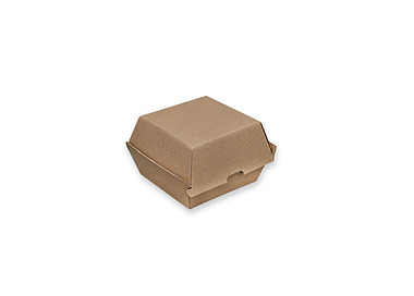 Burger Box Kraft Regular 105 x 105 x 85mm 250/Ctn