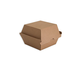 Burger Box Kraft Large 110 x 110 x 105mm 150/Ctn