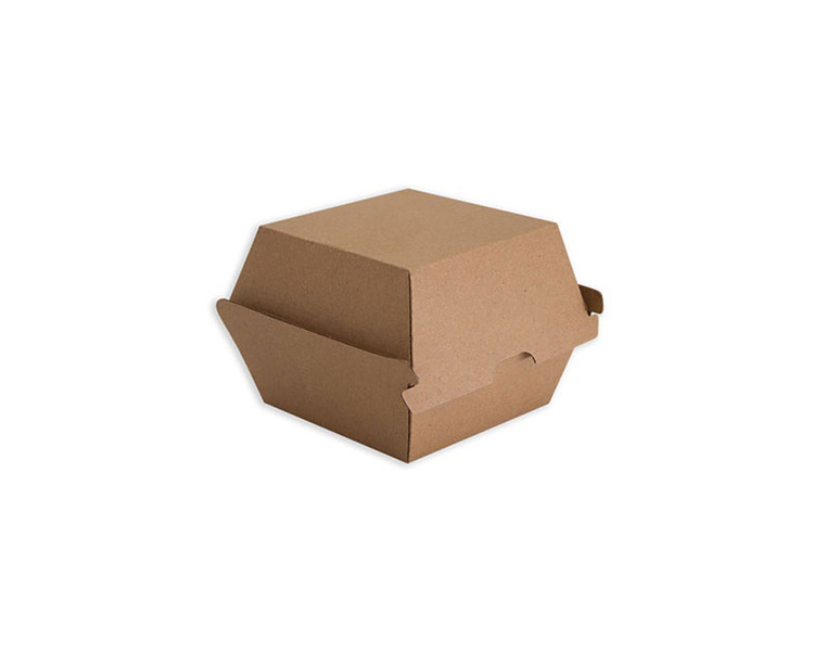 Burger Box Kraft Large 110 x 110 x 105mm 150/Ctn