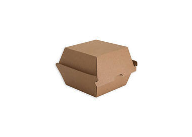 Burger Box Kraft Large 110 x 110 x 105mm 150/Ctn