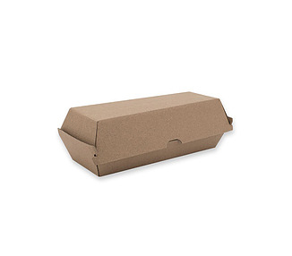 Hot Dog Box Kraft 70 x 208 x 75mm 400/Ctn