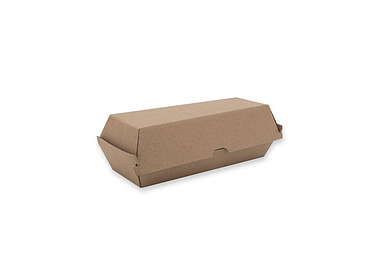 Hot Dog Box Kraft 70 x 208 x 75mm 400/Ctn