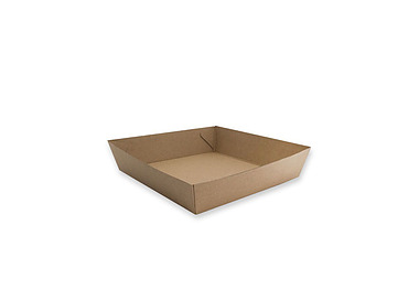 Tray Kraft # 2 178 x 178 x 45mm 240/Ctn