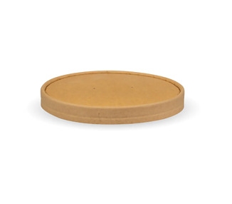 Biobowl Paper Lid Large Kraft Suits 1000ml 400/Ctn