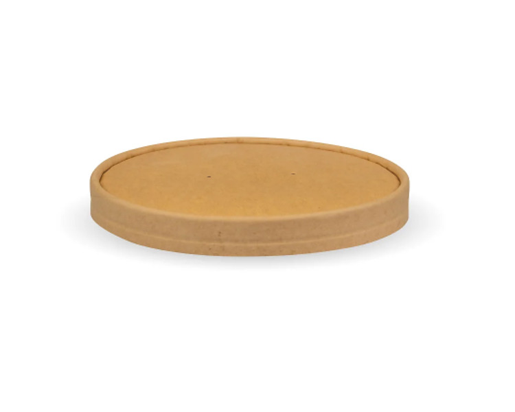 Biobowl Paper Lid Large Kraft Suits 1000ml 400/Ctn