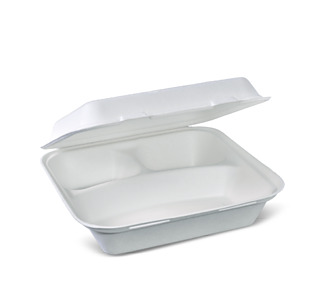 Clamshell White 3 Compartment 9 x 9 x 3" 200/Ctn