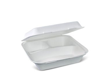 Clamshell White 3 Compartment 9 x 9 x 3" 200/Ctn