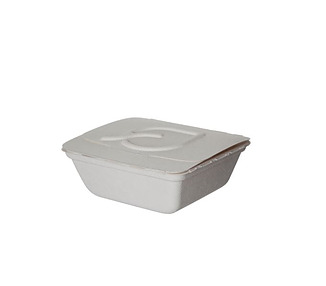 Eco Folia Container White 6 x 5.5x 2.5" 300/Ctn