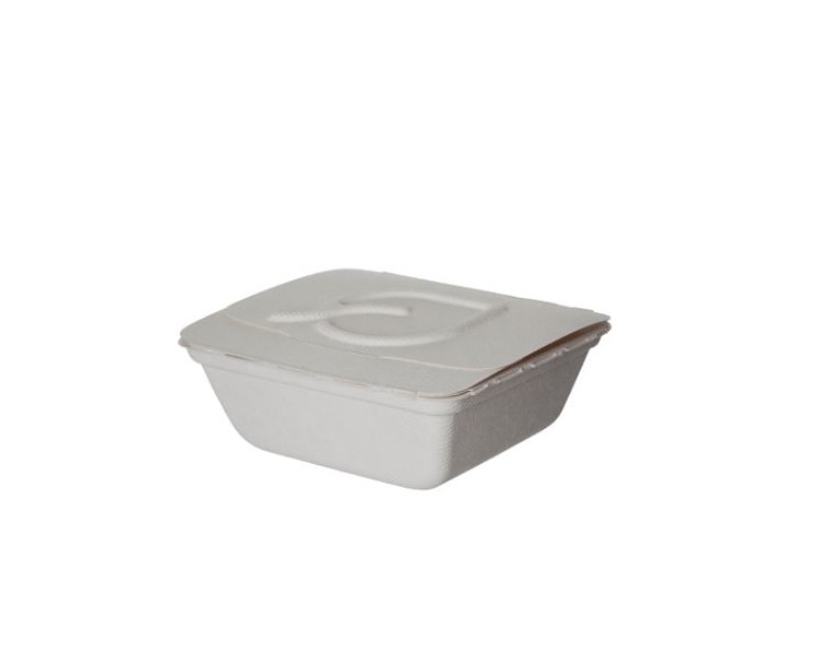 Eco Folia Container White 6 x 5.5x 2.5" 300/Ctn