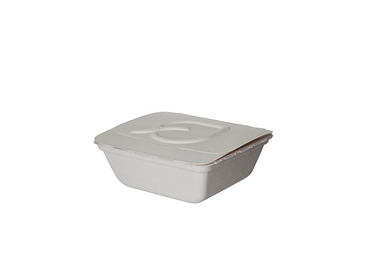 Eco Folia Container White 6 x 5.5x 2.5" 300/Ctn