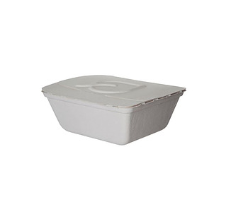 Eco Folia Container White 7 x 6 x 2.5" 300/Ctn