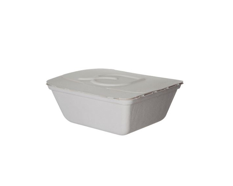 Eco Folia Container White 7 x 6 x 2.5" 300/Ctn