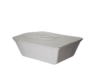 Eco Folia Container White 9 x 7.5x 3.5" 150/Ctn