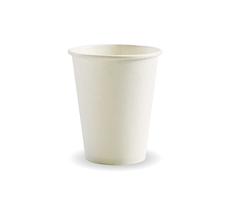 Biopak Coffee Cup 8oz (90mm) White 1000/Ctn