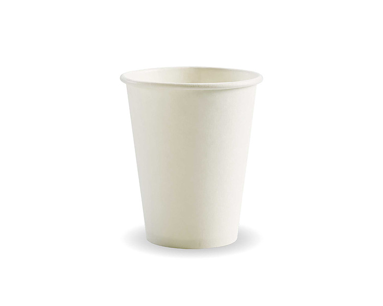 Biopak Coffee Cup 8oz (90mm) White 1000/Ctn